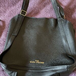 Marc Jacobs Black “The Director” Shoulder Bag w/Adjustable Strap & Gold Hardware